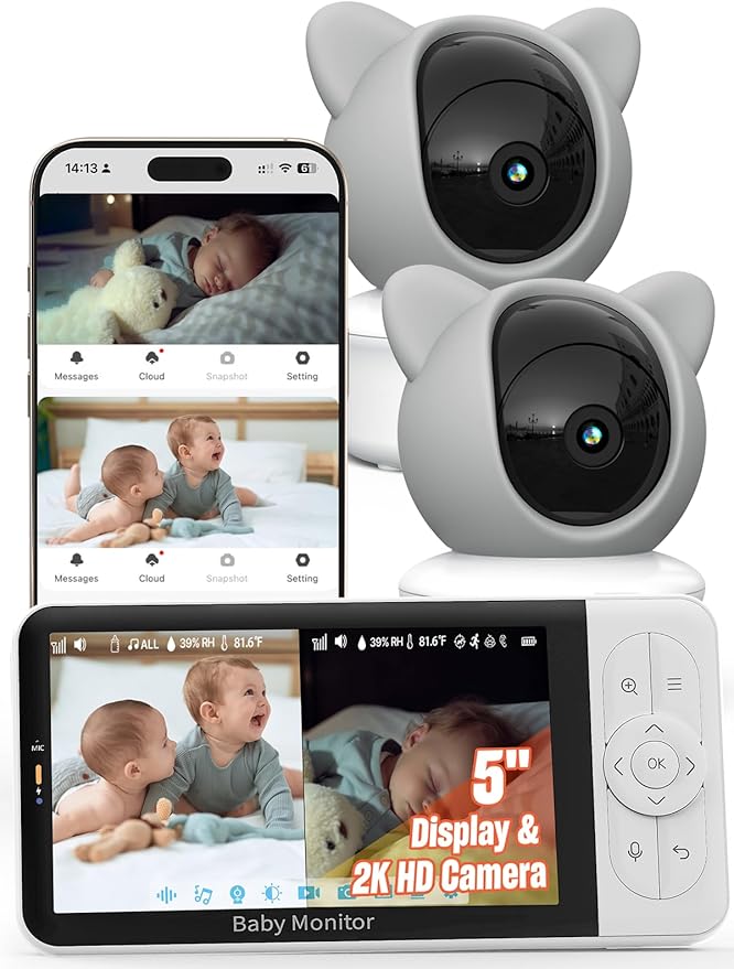 iFamily WiFi Baby Monitor with App – Smartphone Baby Monitor with 5" HD Monitor by ISEEYOU