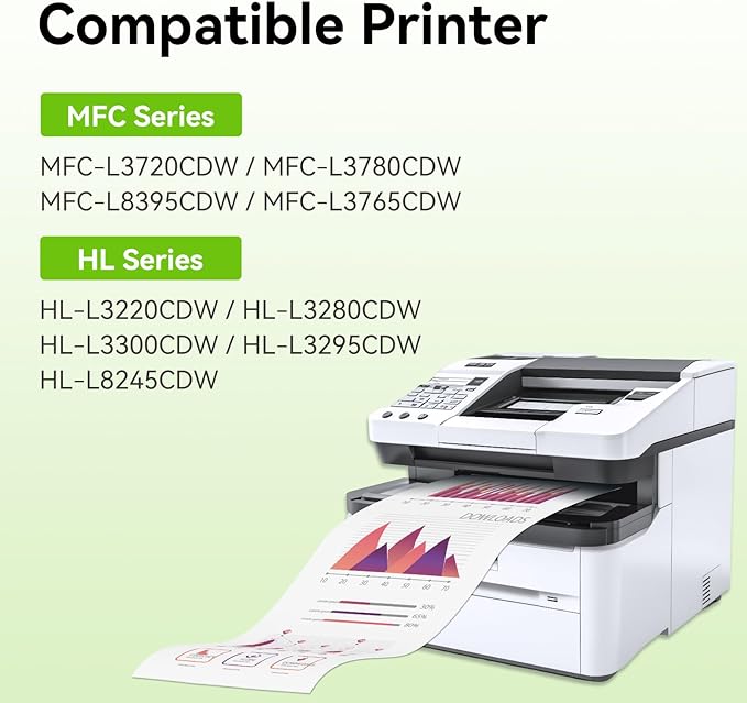 swiss toner Compatible TN229XL TN229 Toner Cartridges 5 Pack Replacement for Brother MFC-L3720CDW MFC-L3780CDW HL-L3280CDW HL-L3220CDW HL-L3300CDW Printer, BK/BK/C/M/Y