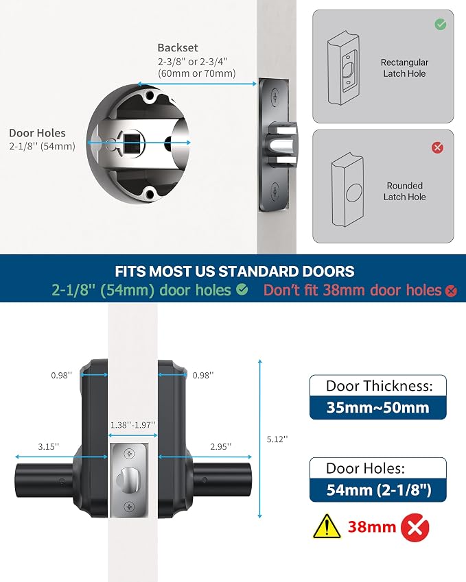 HIDALIFE Keyless Entry Door Lock, Keypad Door Lock - Image 7