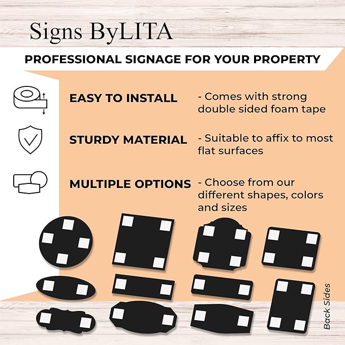 Signs ByLITA Oval Electrical Panel Inside Sign (Light Grey/Burgundy) - Small