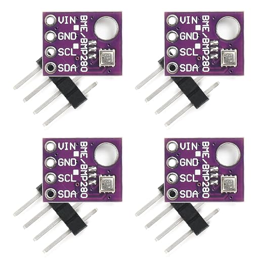 4PCS BME280 5V Sensor Module Atmospheric Pressure Temperature Humidity Sensors by Qoroos