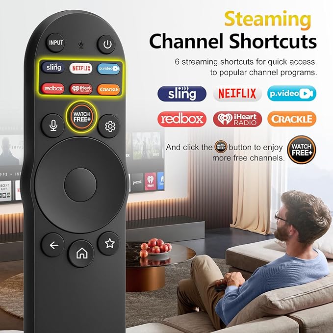 Replacement for VIZIO-Smart-TV-Remote - XRT270 Voice Control Universal for VIZIO SmartCast D/P/M/V-Series FHD 4K Quantum Pro TVs