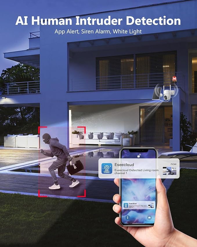 2K Security Camera System, 5GHz&2.4GHz WiFi Solar Wireless Cameras - Image 7