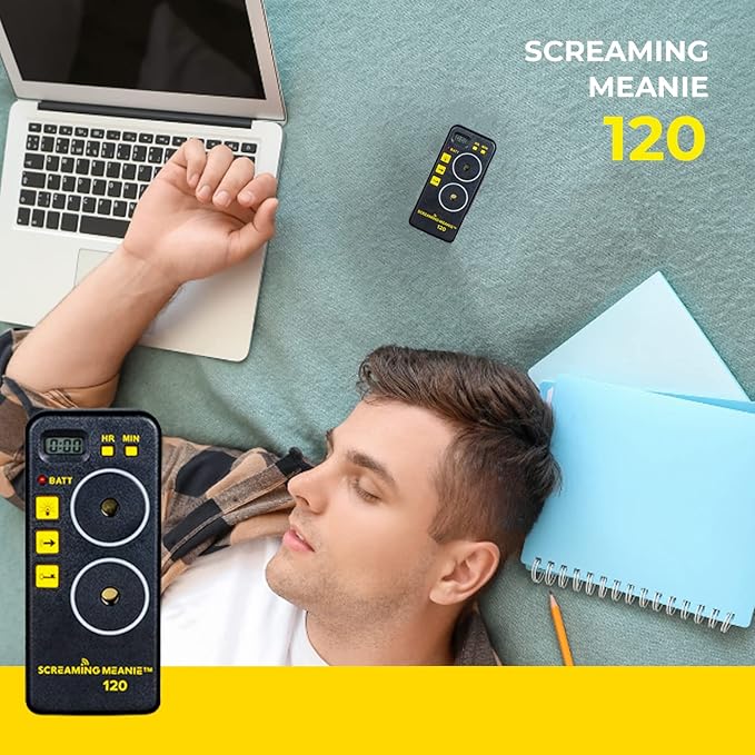 Screaming Meanie TZ-120 Extremely Loud Alarm Timer, Multi-Purpose Timer with 2 Sound Levels Perfect for Heavy Sleepers, Truckers, or Travelers (Battery Not Included) - Assorted Colors