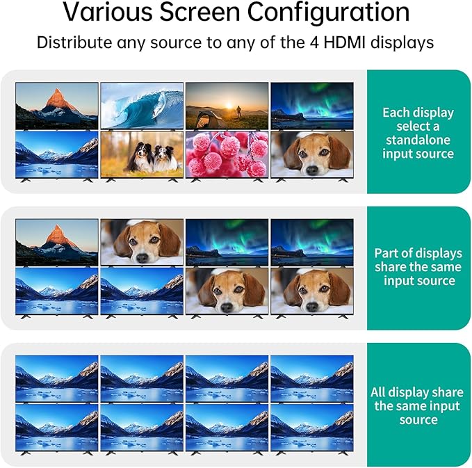 MT-VIKI 8x8 8K UHD HDMI 2.1 Matrix Switcher with Audio De-embedder, 8K@60Hz and 4K@120Hz, EDID, RS232, LAN Port, APP, Web GUI (8 in 8 Out)