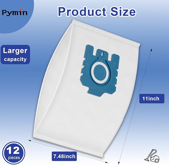 Pymin Upgraded 20 Pack GN Vacuum Dust Bags Compatiable with Miele Hoover Bags,3D Efficiency GN Vacuum Bags for Classic C1,Complete C2 C3, S227 S240, S270, S400, S600, S800,S2, S5, S8 Series