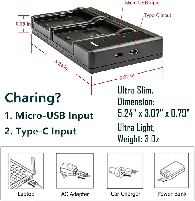 Kastar 4-Pack Battery and LTD2 USB Charger Replacement - Image 5
