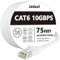 Jadaol Cat 6 Ethernet Cable 75 ft, 10Gbps Support Cat8 Cat7 Network, Flat RJ45 by Jadaol
