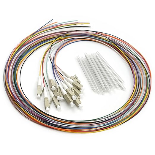12 Strand Multimode OM3 50/125 LC-UPC Fiber Pigtail, 1.5 Meters LC-OM3 Fiber by Bangun