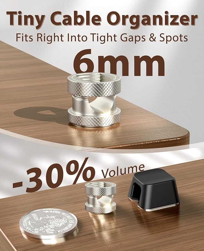 Viaky Magnetic Cord Holder 3 Pack Charger Holders for Cords Metal Cable Management Adhesive Cable Clips Office Desk Accessories Wire Holder Organizer Neatly for Nightstand Office Car Desk