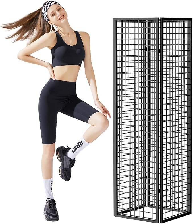 DEMEGA Grid Wall Panels Foldable Gridwall Panel Display Stand Art Show Display Panels for Vendor Events Craft Shows Merch Display