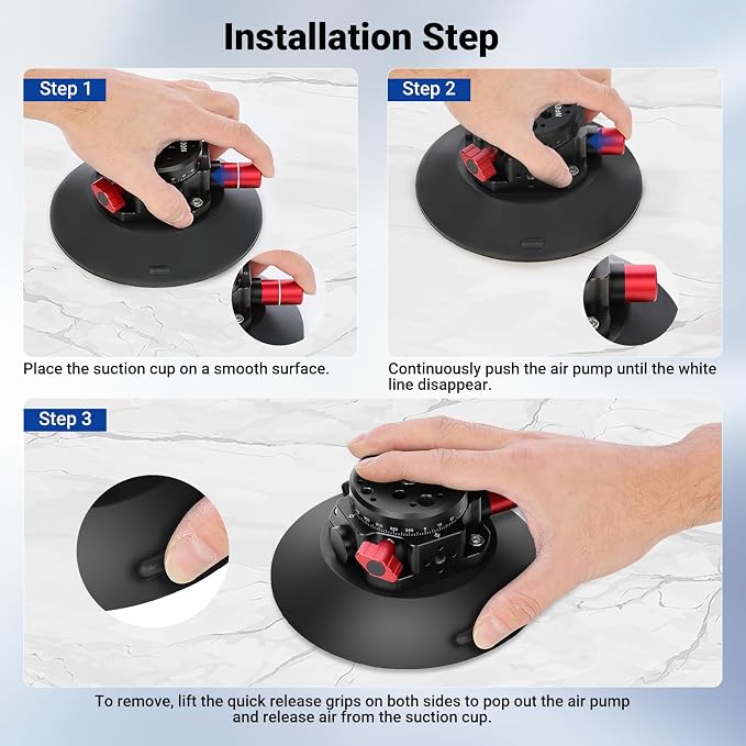 NEEWER 6"/15.2cm Camera Suction Cup Mount - Image 5
