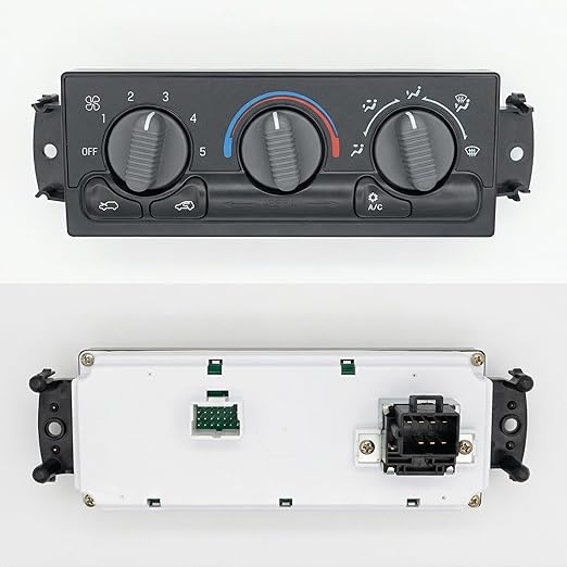 599-266 A/C Control Switch Air Conditioning Climate Control Module, Front Climate Control Module Panel for GMC Sierra Yukon Chevy Silverado 1999-2002, 15054697, 15753264, 19244873, 9361355