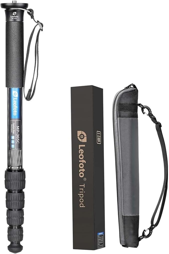 Leofoto MP-365C 69" 5-Section Carbon Fiber Portable Monopod, Lightweight by TAKINGITFURTHER-LEOFOTO