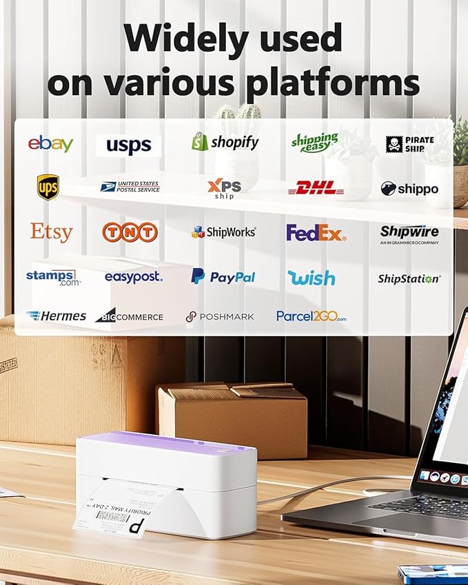 Phomemo Bluetooth Thermal Label Printer, 241BT 4X6 Wireless Shipping Label - Image 5