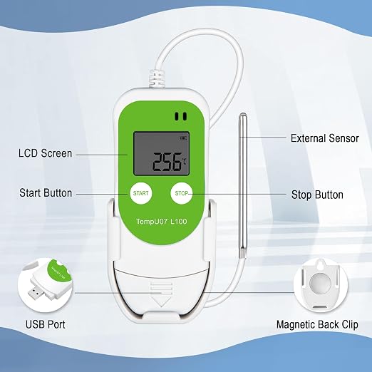 Tzone Low Temperature Data Logger USB Freezer Thermometer Recording - Image 7