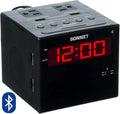 Sonnet Alarm Clock Charging Station, Bluetooth Speaker, AM FM Radio, Dual USB Charging Ports, Dual AC Outlets, Very Loud Alarm Clock for Heavy Sleepers and The Hearing Impaired for Desk, Bedroom