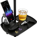 Microphone Stand Tray with Mic Phone Holder, 12.2" x 7.91" Large Shelf Adjustable Clamp On Rack Tray for Stage Music Stand Live Streaming Broadcast Audio Recording