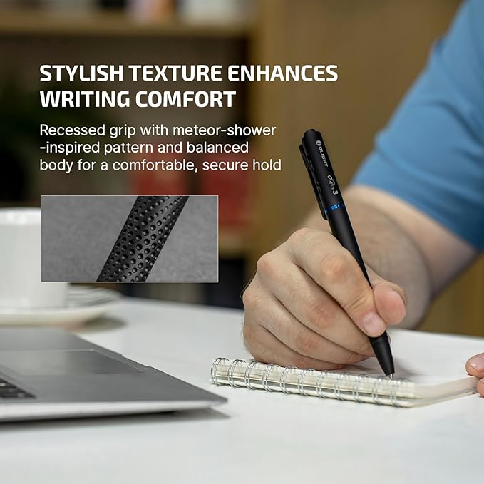 OLIGHT O'Pen 3 EDC Pen Light,120 Lumens with Green Beam, Red and White, USB-C Rechargeable LED Flashlight for Office, Writing, Presentation, Outdoor Uses, Professional Business Gift(Black)