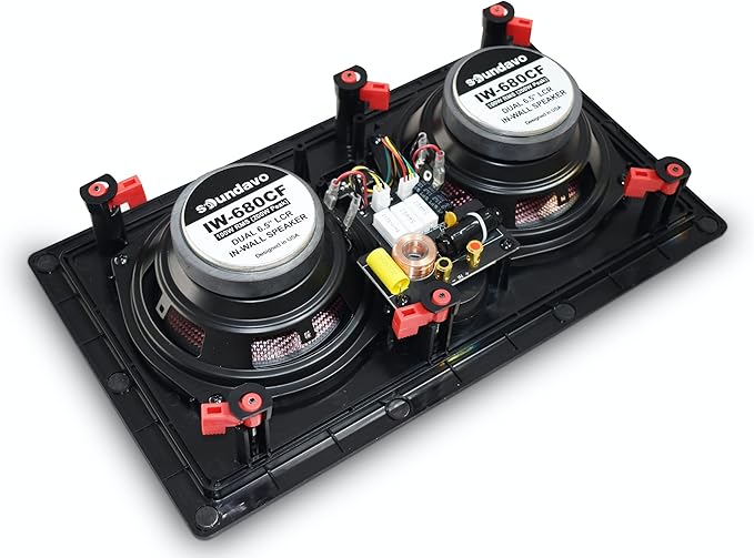 Soundavo IW-680CF Multi-Purpose Dual 6.5” 2-Way in-Wall LCR Speaker (Each)