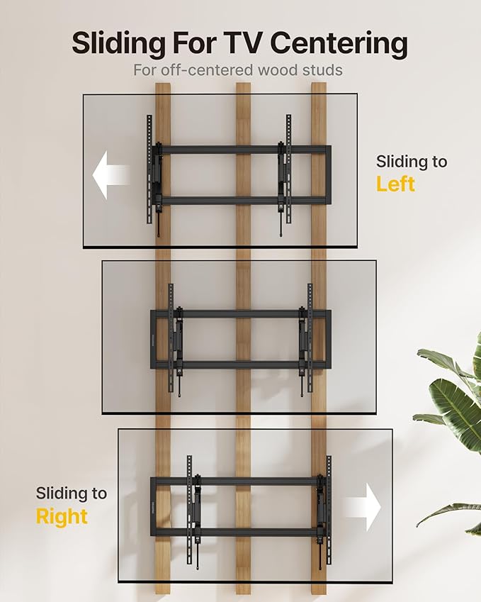 monTEK Heavy Duty Tilting TV Wall Mount for 55–105" Large TVs up to 200 lbs – Low Profile, Universal Fit, Tilt & Swivel Adjustment, 6.8" Extension, Max VESA 1000x600mm, Fits 16"/18"/24"/32" Studs