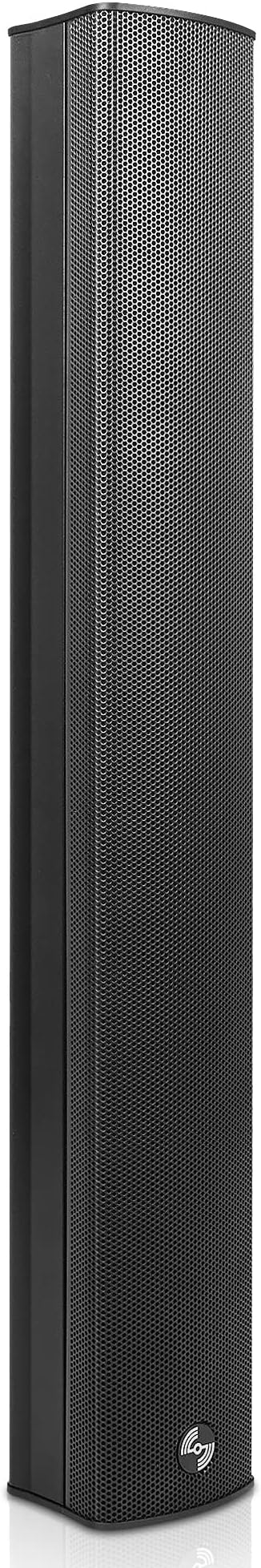 Sound Town Weatherproof Compact Aluminum Line Array Column Speaker with Wall Mount Bracket, 6 x 3 Woofers, 4 x 1.2 Dome Tweeters, Black, for Church, Indoor & Outdoor Installation (CARPO-M64B)