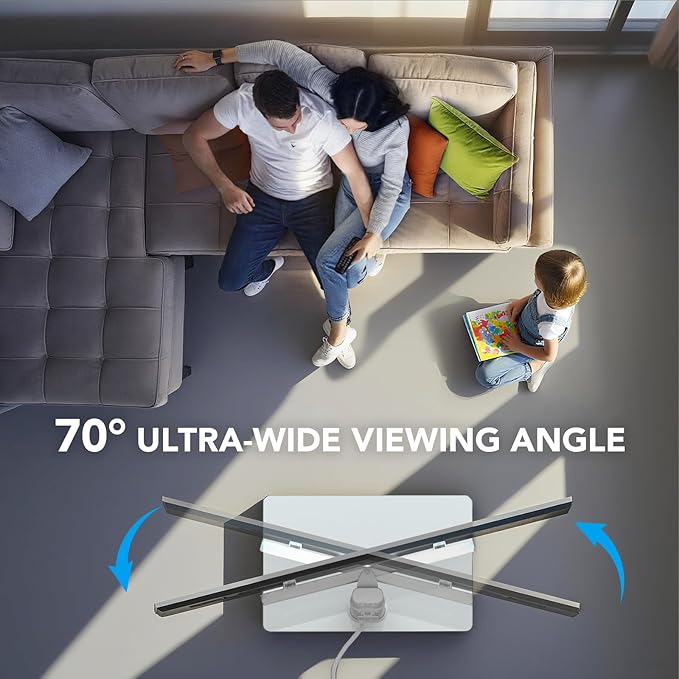 AX WABER Floor TV Stand with Power Outlet, Universal TV Stand Mount for 27-65 inch TV up to 88lbs, 70 Degree Swivel 9 Level Height Adjustable with Tempered Glass Base for Bedroom, Office White