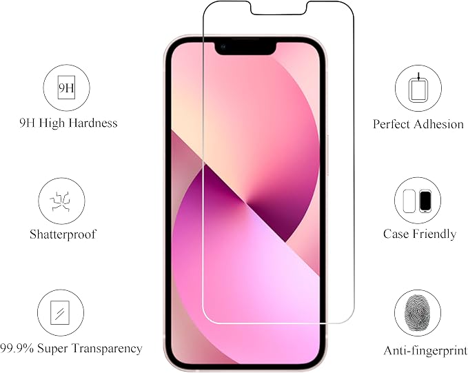 Ailun Screen Protector for iPhone 13 mini Display 2021 3 Pack Tempered Glass - Image 2