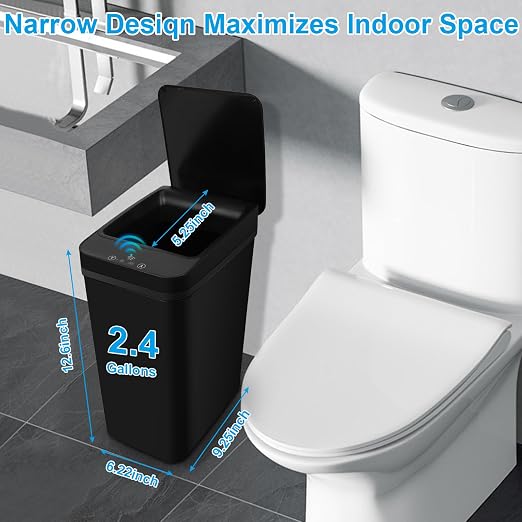 Bathroom Trash can, Smart Touchless Trash Can, Automatic Motion Sensor Trash Bin - Image 2