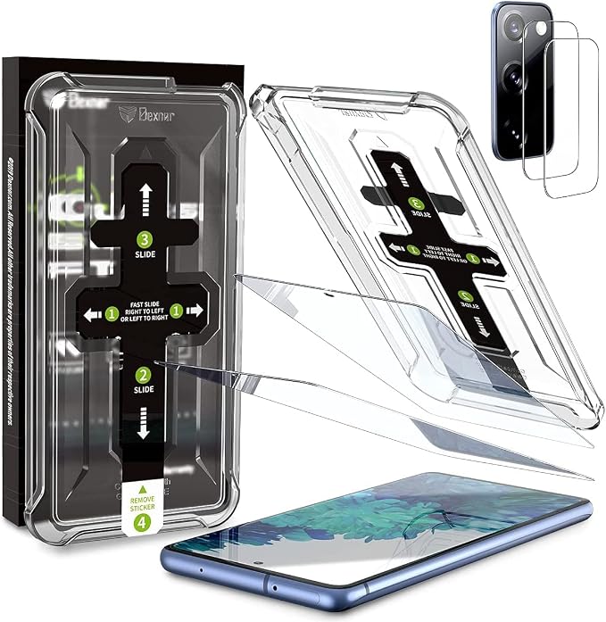 Dexnor [2+2 Pack Samsung Galaxy S20FE Screen Protector, 9H Tempered Glass + 2 by Dexnor