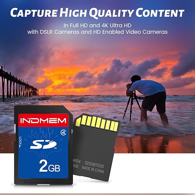 INDMEM SD Card 2GB, 6 Packs Class 4 2GB Flash Memory Card MLC Standard Secure - Image 4