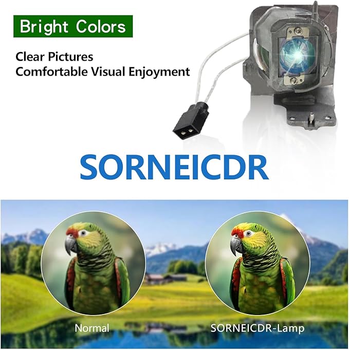 SORNEICDR BL-FU200E / SP.7EH01GC01 Replacement Projector Lamp Bulb Compatible with OPTOMA DH334 HD27H HD27HDR HD27LV-4K HD29H Projectors, with Housing