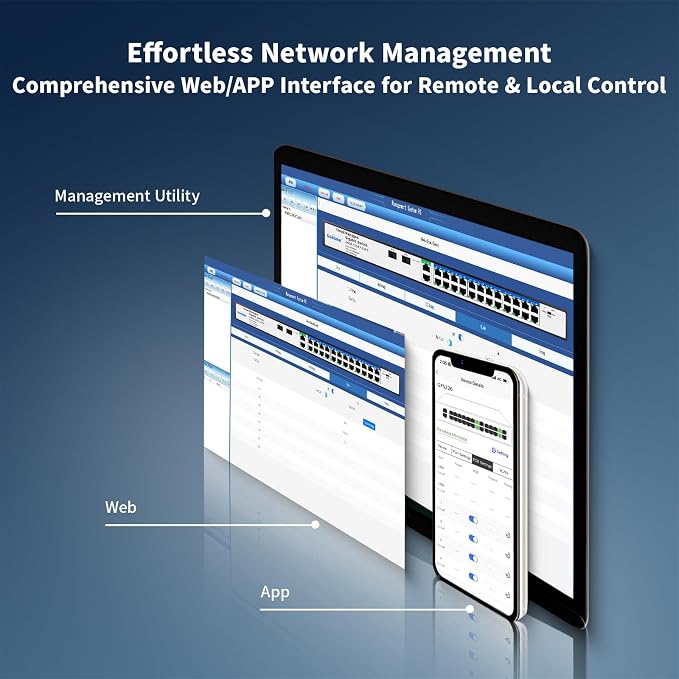 26 Port Gigabit Switch, Easy Smart Managed Ethernet Switch, Network Hub - Image 2