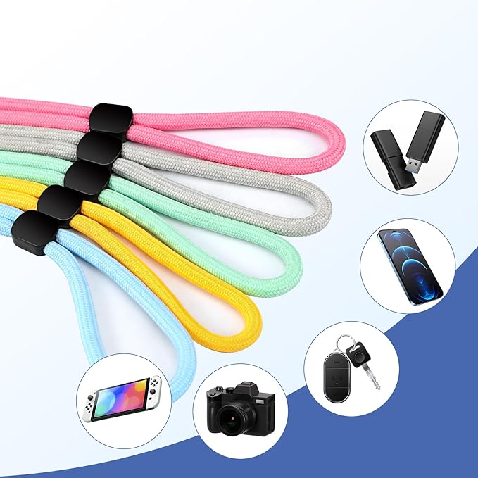 FrgKbTm Hand Wrist Strap Lanyard, Adjustable Nylon Colorful - Image 3