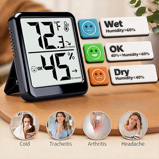 4-Pack Room Thermometer Indoor Hygrometer, Small Digital Temperature and - Image 7