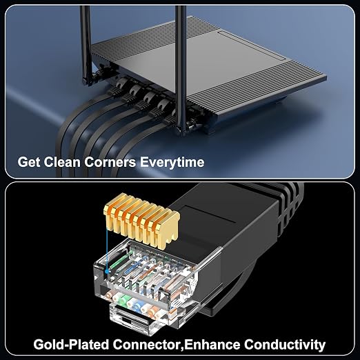 Cat 6 Ethernet Cable 3ft Flat Internet Network Cables - Image 5