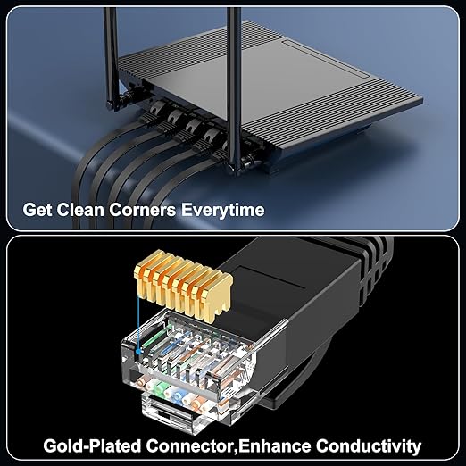 Cat 6 Ethernet Cable 1ft Flat Internet Network Cables - Image 5