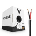 Voltive 12/2 Speaker Wire, in-Wall CL3 & Direct Burial, Black, 250ft - 12AWG, 2 Conductors, Stranded Oxygen-Free Copper, UL Listed - V-1206-3