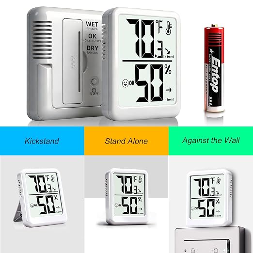 Room Thermometer Indoor Hygrometer Humidity Meter Gauge Digital Temperature and - Image 5
