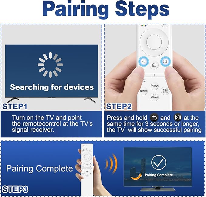 for Samsung tv Remote Solar Voice Replacement for Samsung Frame TV Remote BN59-01391A Compatible with Samsung Remote Control for Samsung Smart TVs Crystal QLED HD 4K 8K, White