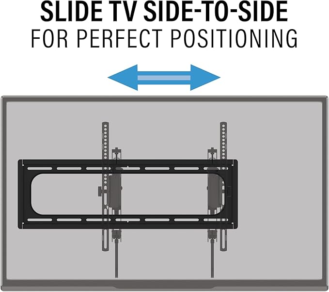 SANUS Preferred Extendable Tilt TV Wall Mount for 42 to 90 inch Screens up to 150lbs - 5.7” Extension Provides Max 12 deg Tilt to Reduce Glare - Easy DIY Install w/Included Hardware - SLT4-B1