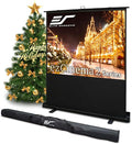 Elite Screens ezCinema 2 Projector Screen, 105-inch 4:3 Portable Manual Floor Pull Up w/ Scissor Backed Church Office Front Projection Carrying Bag, US Based Company 2-YEAR WARRANTY, F105XWV2