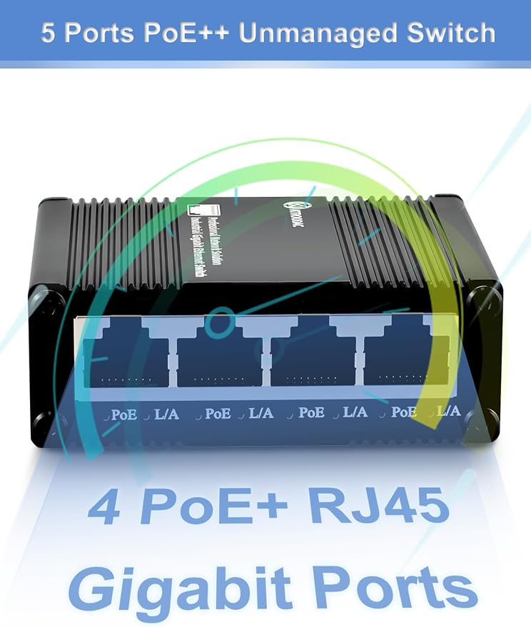 5 Ports Gigabit PoE+ Mini Ethernet Switch - Image 2