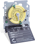 T104M Mechanical Time Switch (Mechanism Only), 208-277V AC 40A DPST, 24-Hour Dial with 12 ON/Off Trips, Heavy-Duty Timer Switch for Pool Pumps Water Heater Lighting and HVAC, with 4 Timer Trippers