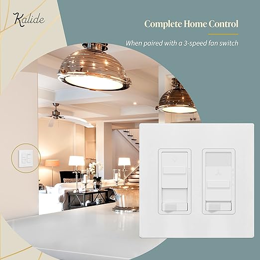TOPGREENER Digital Dimmer Light Switch for 200W Dimmable LED/CFL Lights, Single Pole/3-Way LED Slide Dimmer Light Switch, Neutral Wire Not Required, UL Listed, TGSDS3-W, White, 1 Pack