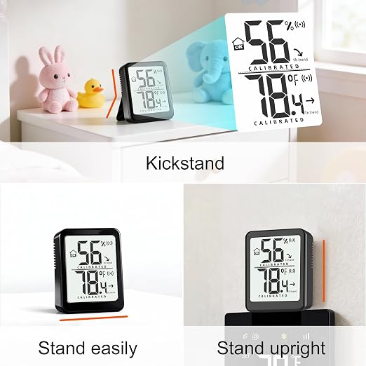 Antonki 2 Pack Room Thermometer Small Hygrometer Indoor Humidity Monitor Sensor - Image 3