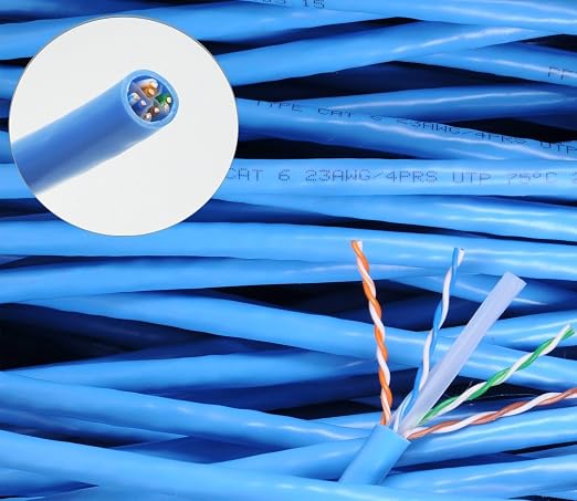 200ft Blue RJ45 CAT6 Ethernet LAN Network Internet Computer Solid Wire 23 AWG - Image 4