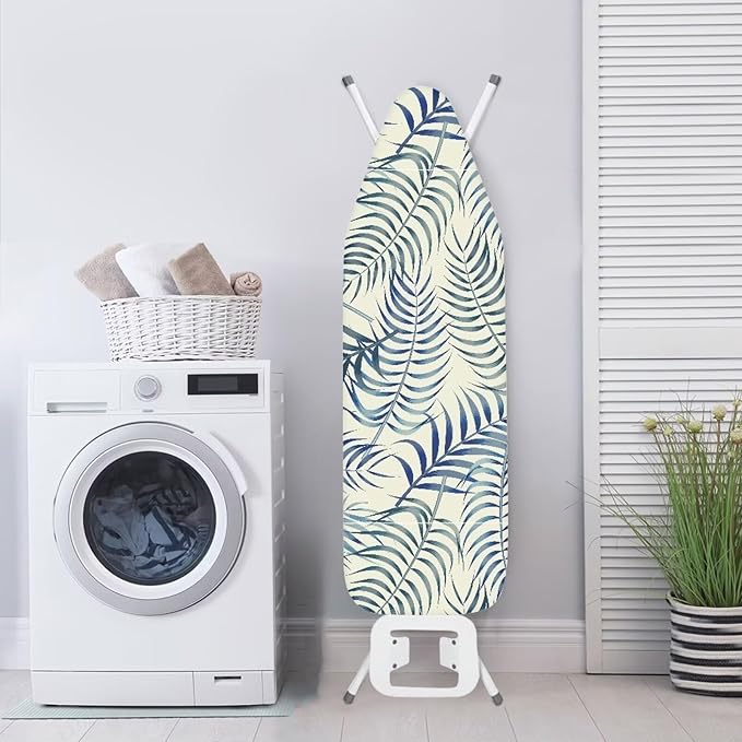 ZCFYGDX Easy Installation 15 x 54 Ironing Board Covers - Hawaiian Palm Leaf Print Elastic Edge & Nylon Buckle Straps Fasteners, Suitable for Most Iron Board, Stain Resistant Protective Cover