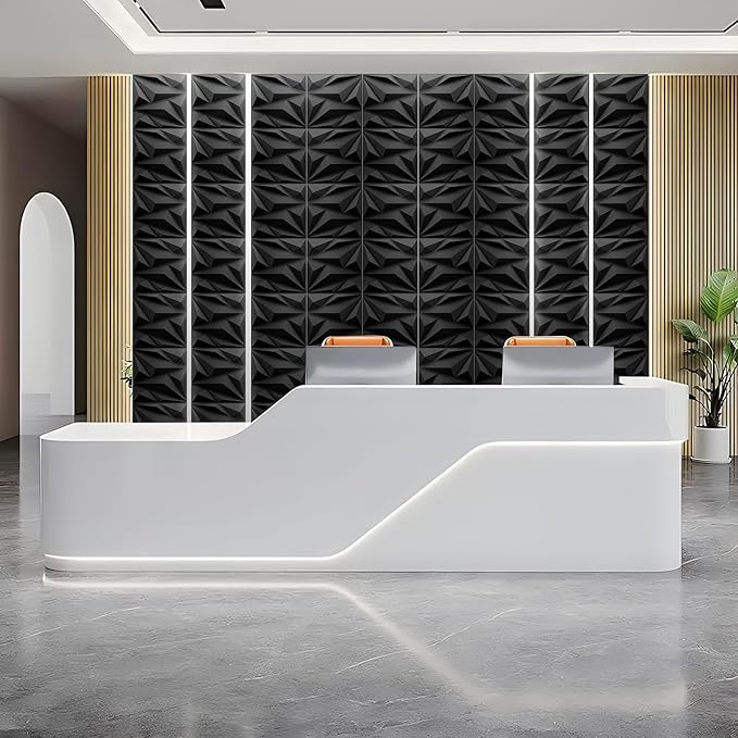 20 Pack 3D Textured Wall Panels – 12x12'' PVC Wall Coverings – Easy Install, Waterproof – Modern Accent Wall Decor for Living Room, Bedroom, Game Room – Covers 20 Sq.Ft.