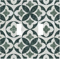 Bvtewkhz Green Luxury Modern Cubic Marble 2 Gang Double Toggle Decorative Light Switch Covers Electrical Faceplate Switch Plates for Bathroom Kitchen Home